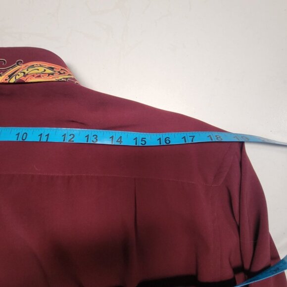 Batik Long Sleeve Red Orange Shirt - NEW - Picture 7 of 12